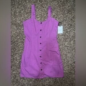 Purple Button Dress